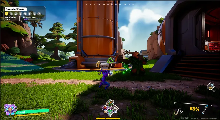 An AneeMate standing guard at the player's camp